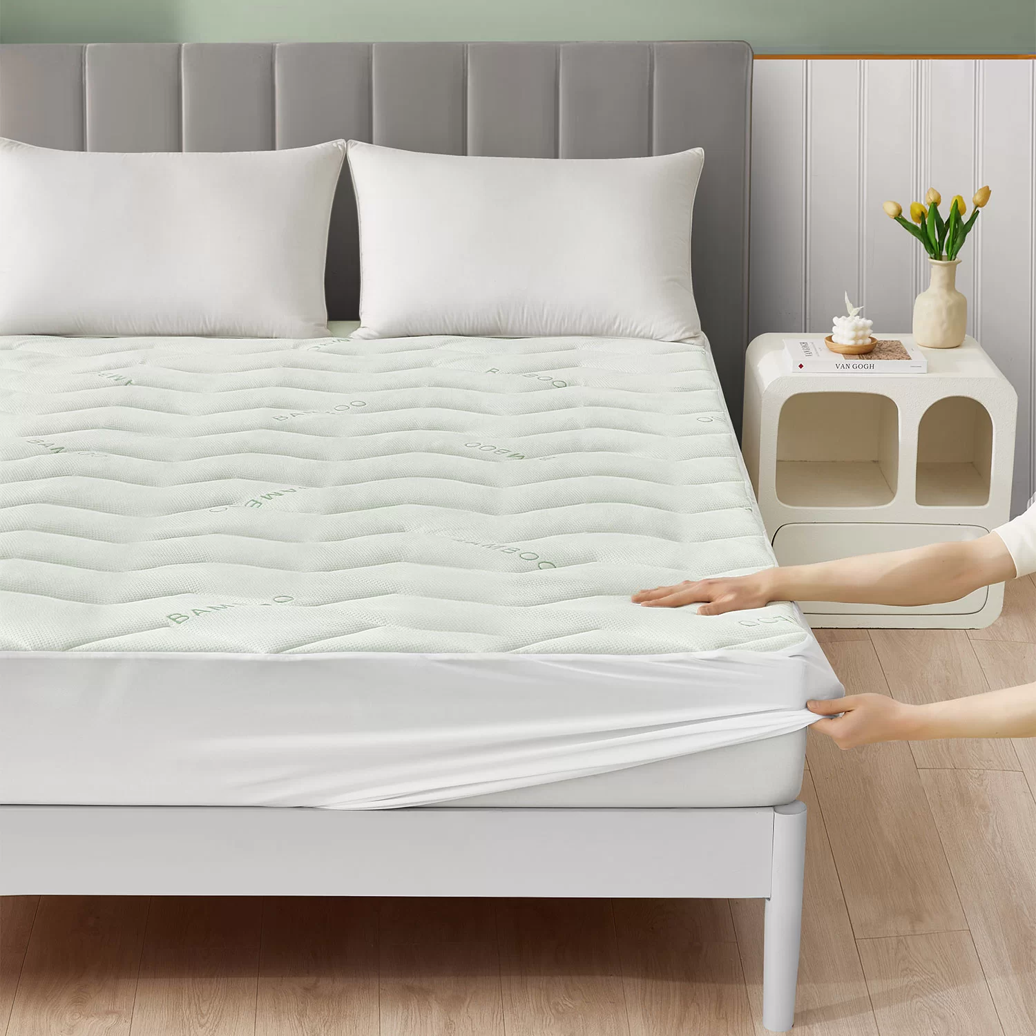 퀼트 매트리스 보호대