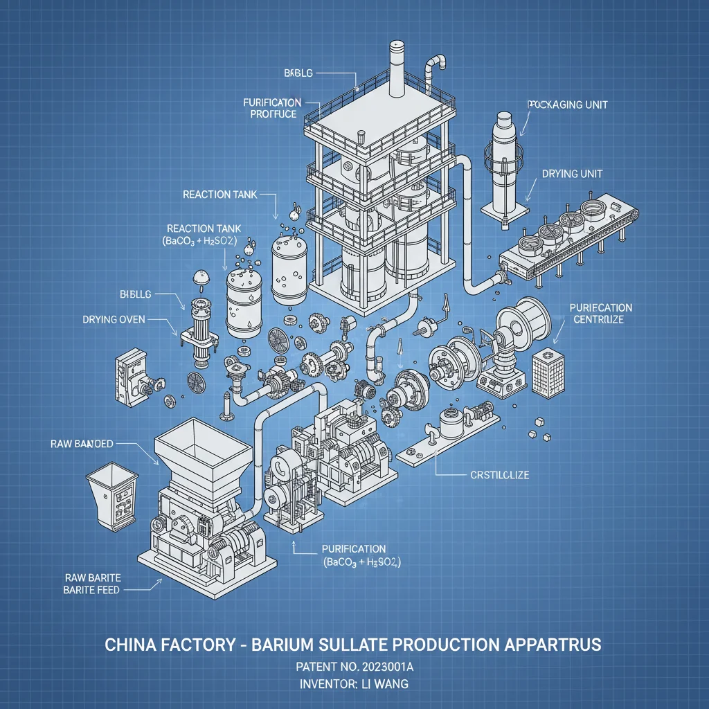 China The factory supplies barium sulfate for diverse industrial applications