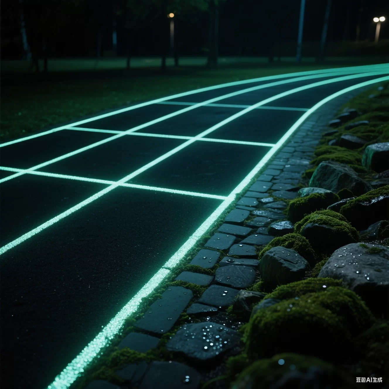 Pierres lumineuses en résine flexible pour l’éclairage des Tousées de jardin