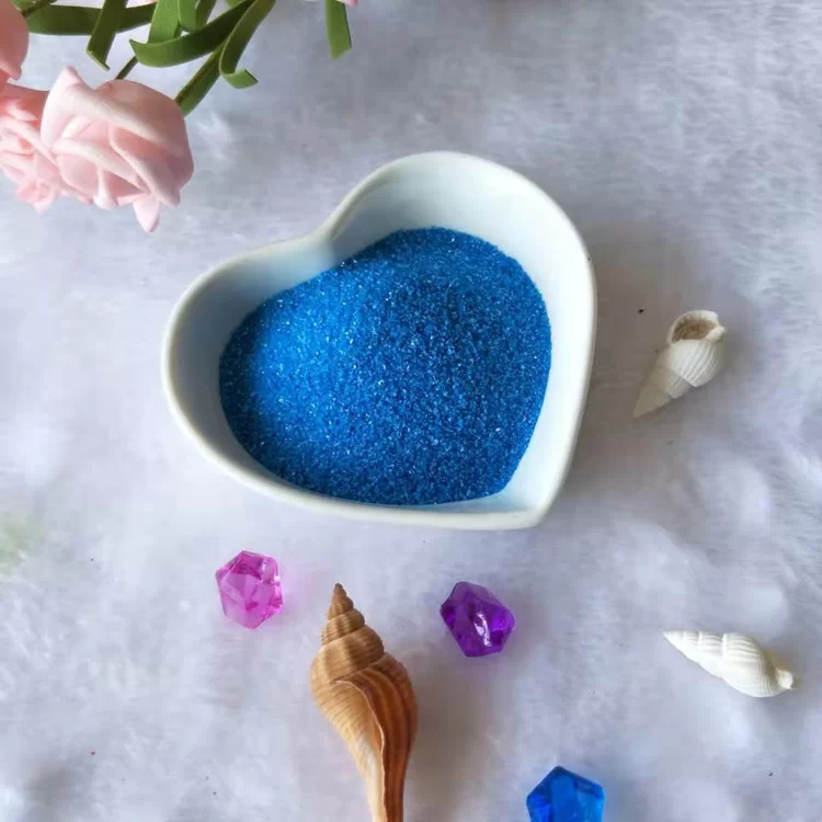 কারখানা বাল্ক উচ্চ মানের প্রাকৃতিক রঙ্গিন বালি সূক্ষ্ম রঙ বালি