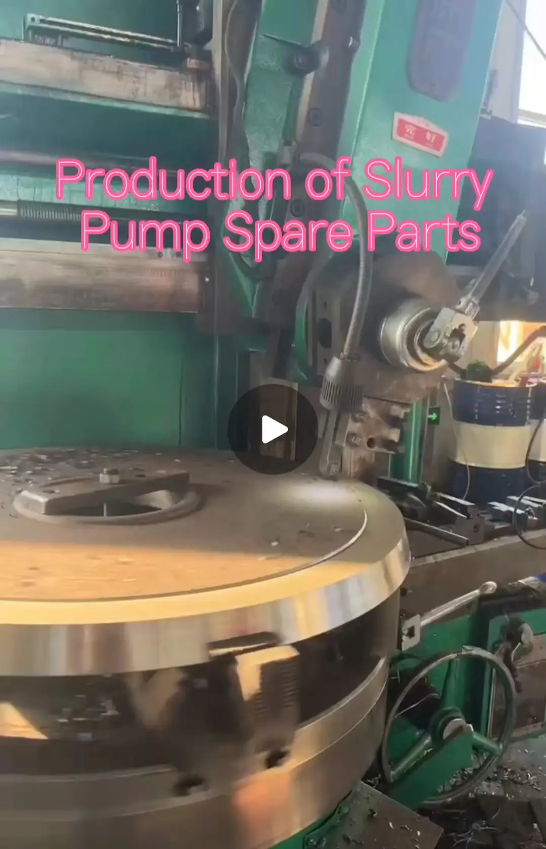 Slurry pump spare parts production process