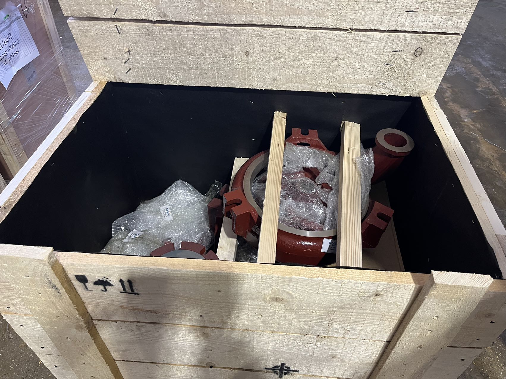 Упаковка шламового насоса