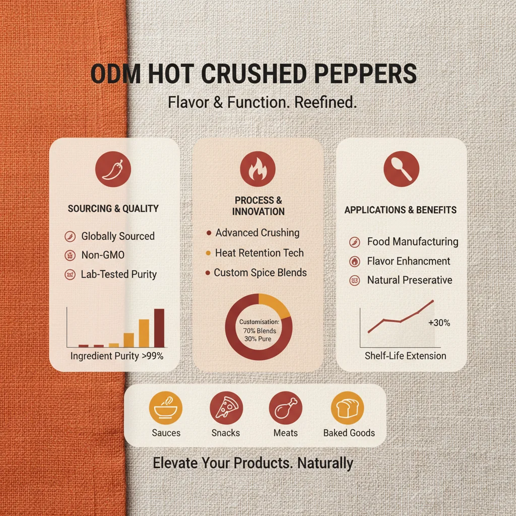 Exquisite Flavor Precision odm hot crushed peppers Global Elite Supply
