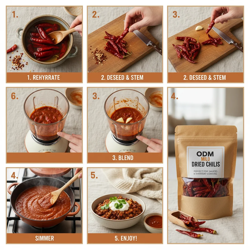 Premium ODM Mild Dried Chilis for Consistent Food Manufacturing