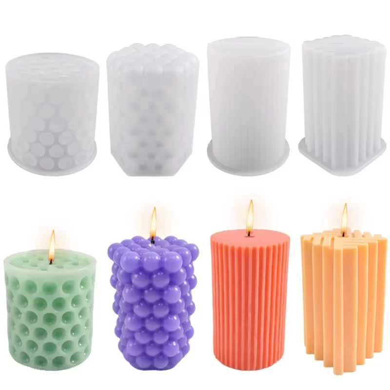 Wholesale Columnar Shape Candles Silicone Candle Mold