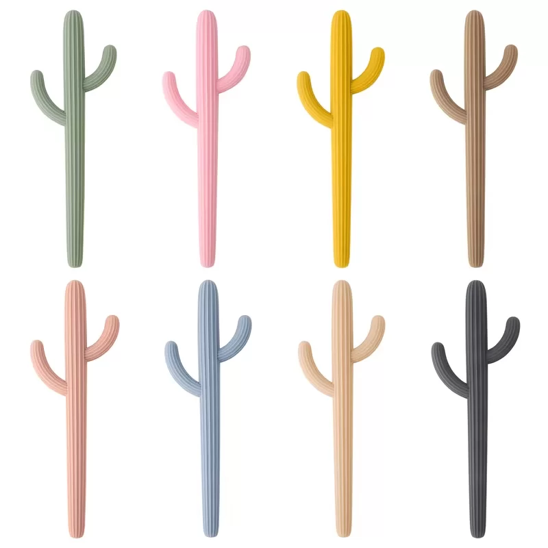 TONGTU Soft Silicone Cactus Shape Training Teething Straws