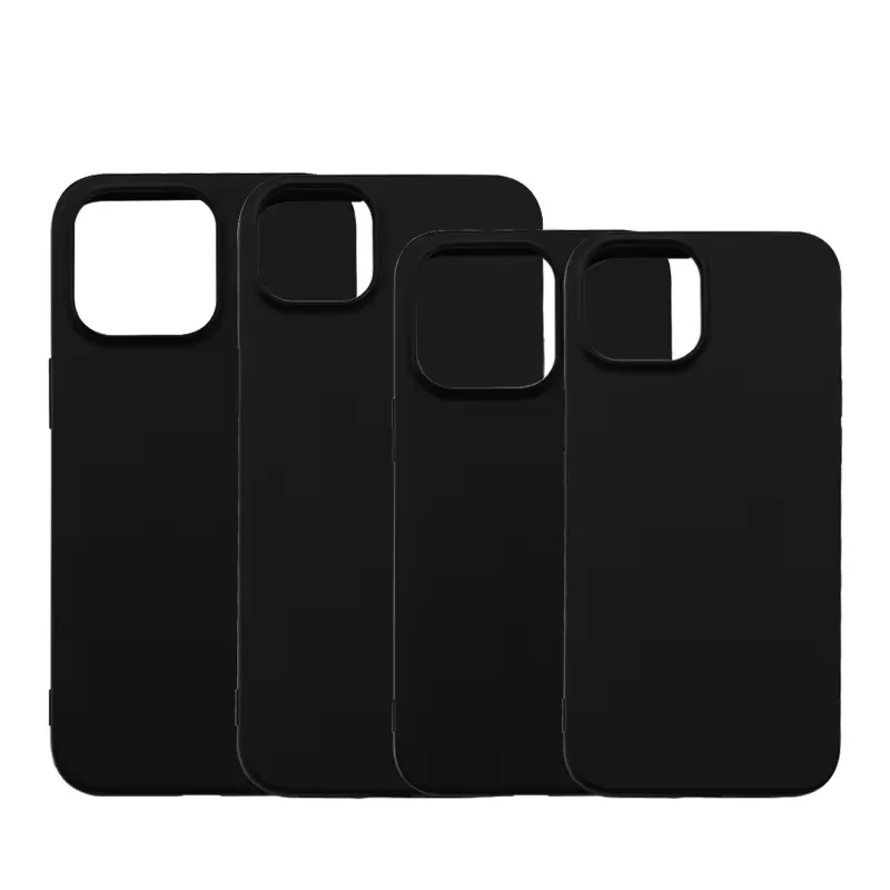 New Custom Soft  Black Matte Tpu Mobile Phone Cases