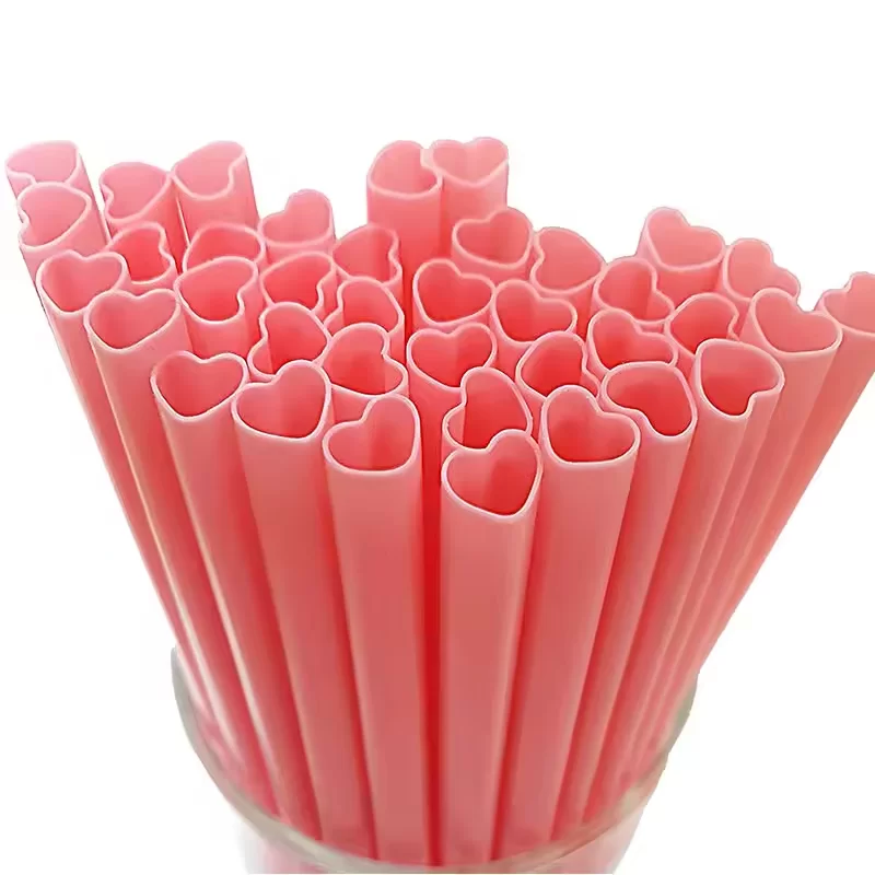 Custom Heart Shape Silicone Drinking Straw