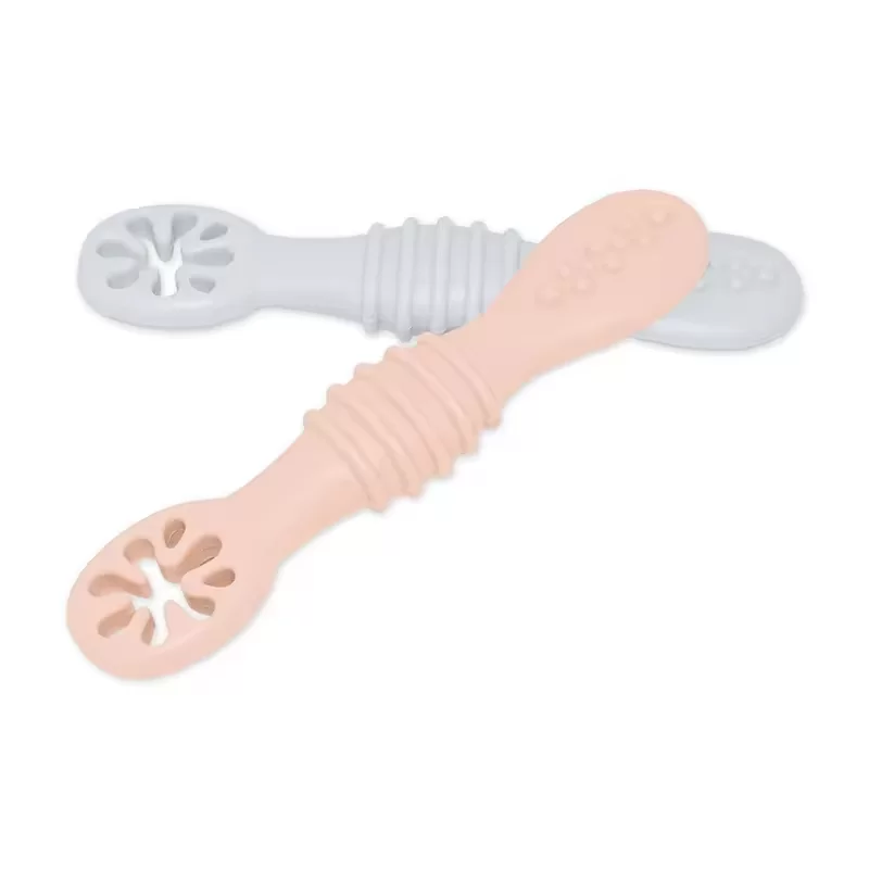 BPA Free Infant Feeding Pre Toddler Food Silicone Spoon Set