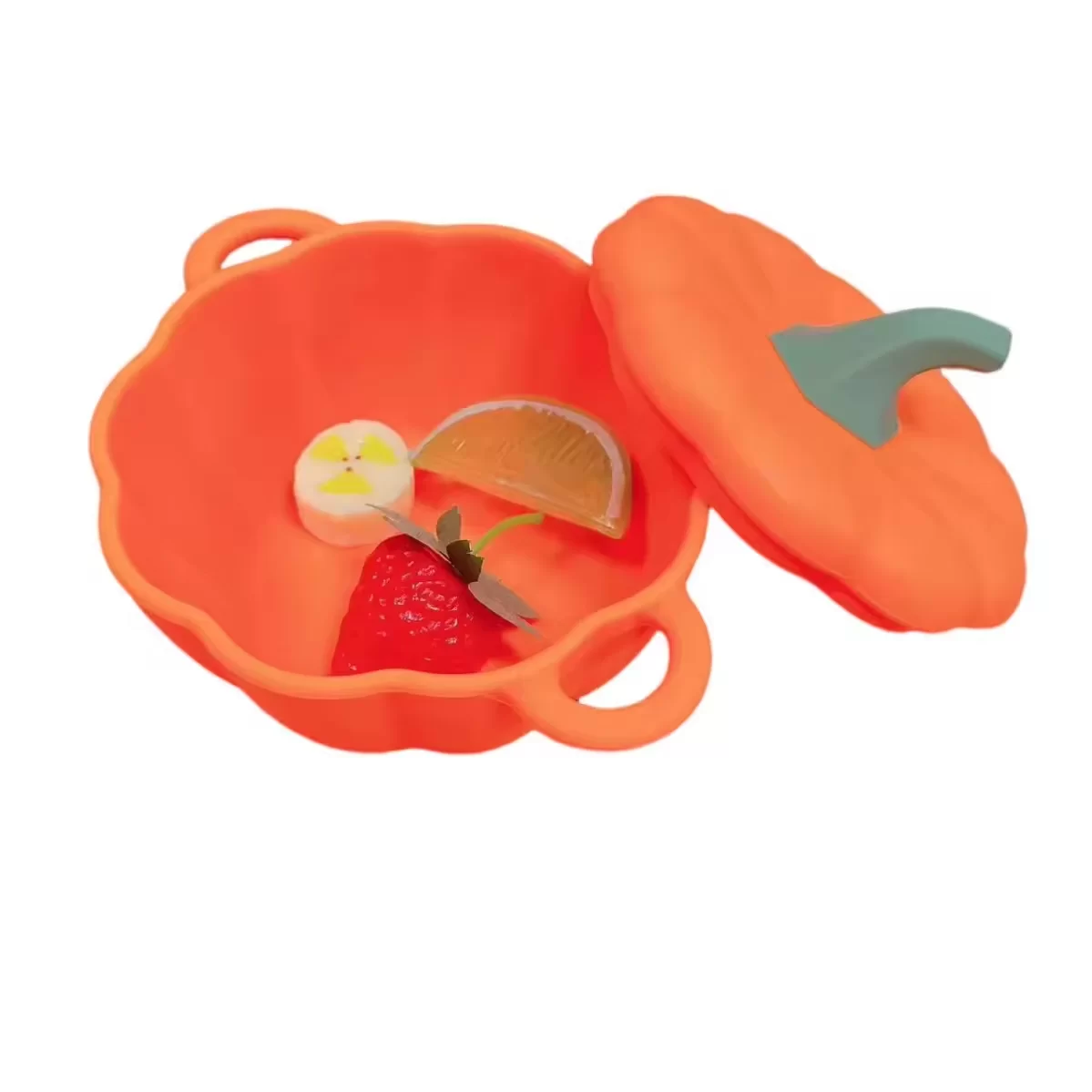 Popular Food Grade Easy to Clean Baby Kid Food Bowl in Pumpkin Shape