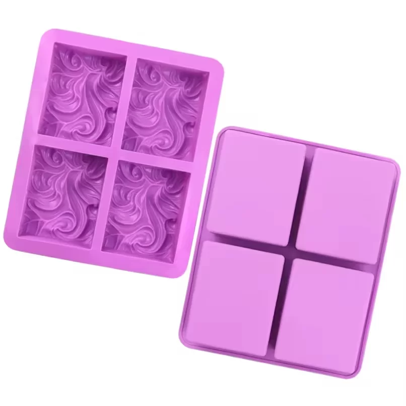 4 Hole Wave Shape Soap Making Molds