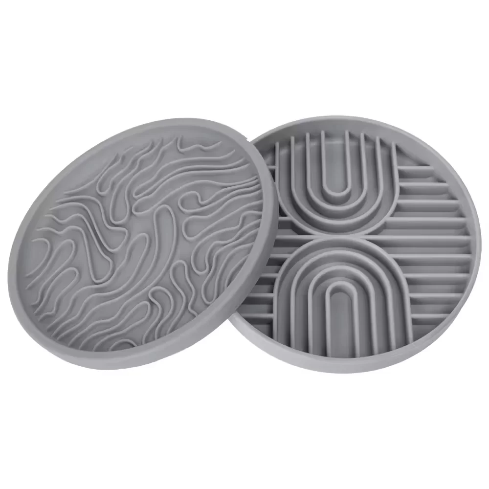 Silicone Slow Feeder Bowl with Lick Mat