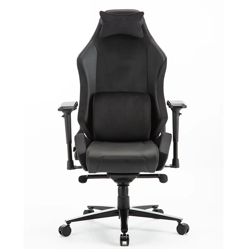 Leather Gaming Chair with 360° Swivel and Smooth Rolling Wheels