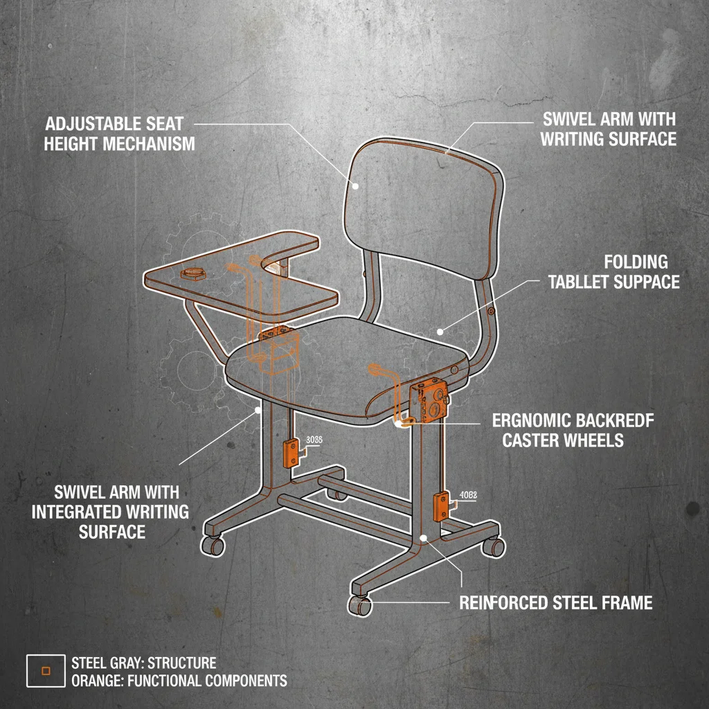 Maximize Productivity with the Perfect Chair with Writing Table Setup