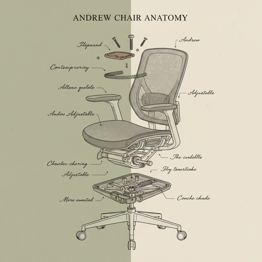 The andrew contemporary adjustable office chair Ergonomic Design and Durability