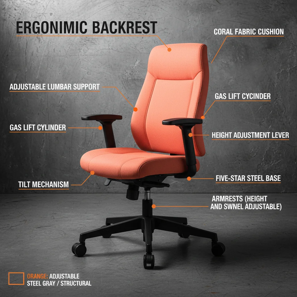 Elevate Your Workspace with Coral Desk Chair Style Comfort