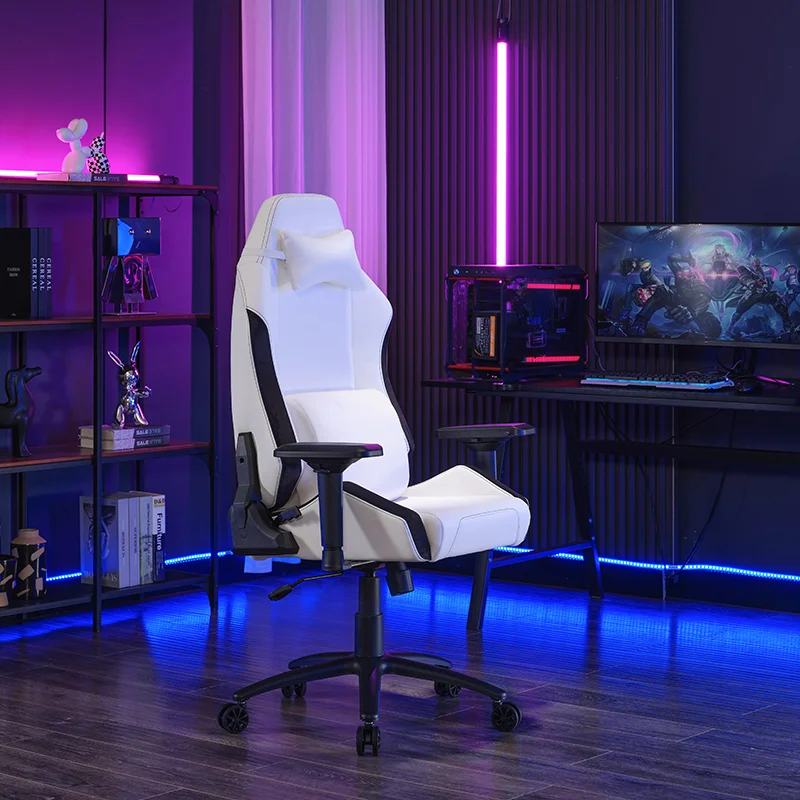 RGB Gaming Chair with LED Lighting and Reclining Backrest