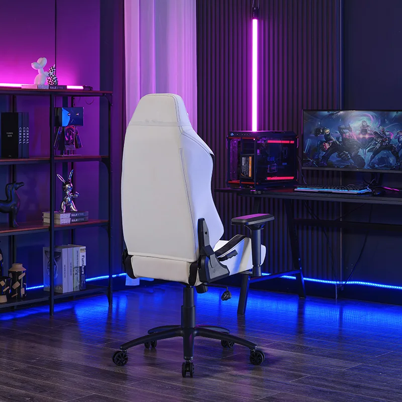 RGB Gaming Chair with LED Lighting and Reclining Backrest