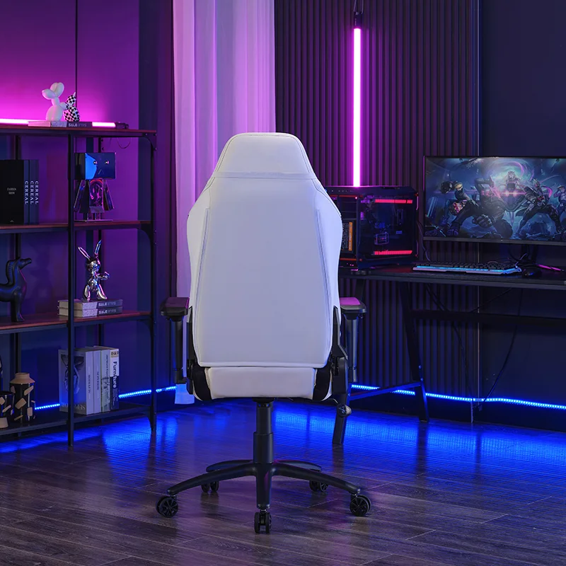 RGB Gaming Chair with LED Lighting and Reclining Backrest