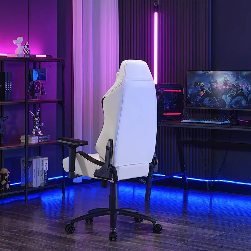 RGB Gaming Chair with LED Lighting and Reclining Backrest