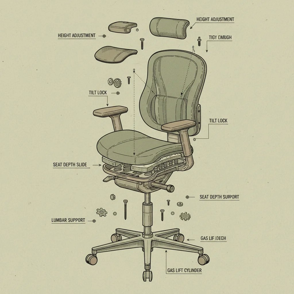3 Way Adjustable Office Chair Benefits