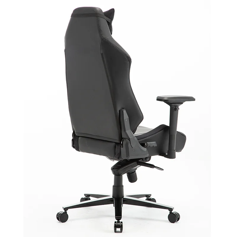 Leather Gaming Chair with 360° Swivel and Smooth Rolling Wheels