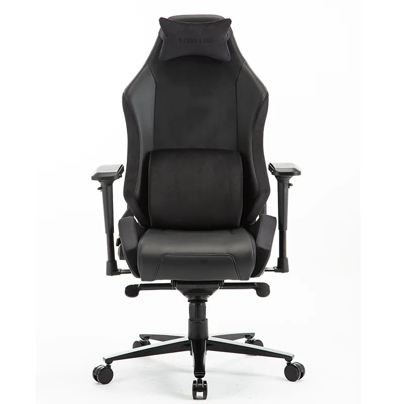 Leather Gaming Chair with 360° Swivel and Smooth Rolling Wheels