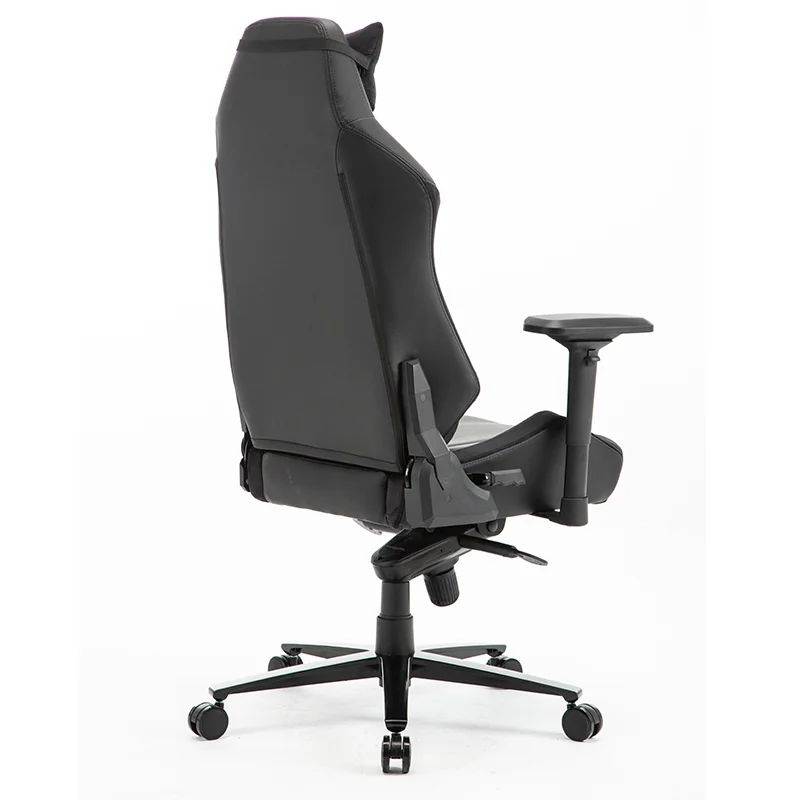 Leather Gaming Chair with 360° Swivel and Smooth Rolling Wheels