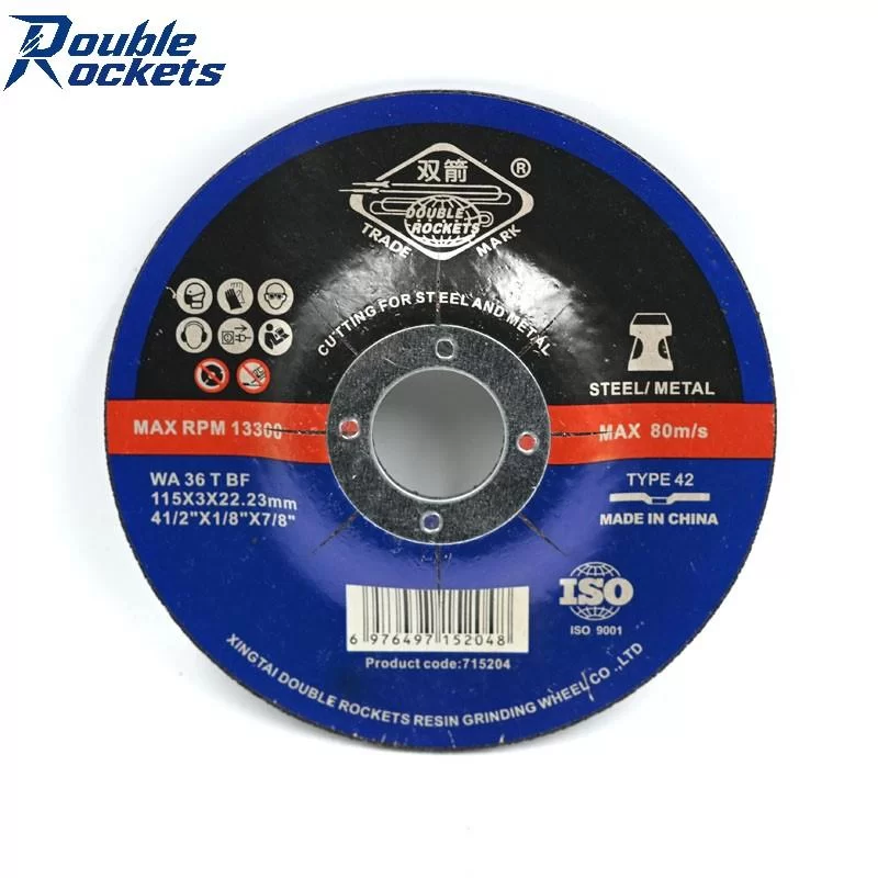 T42 Customized 115×3.0×22.23mm Metal Depressed Cutting Disc Abrasive Cutting Wheel Cutting Disc for Stainless Steel and Metal OEM Support