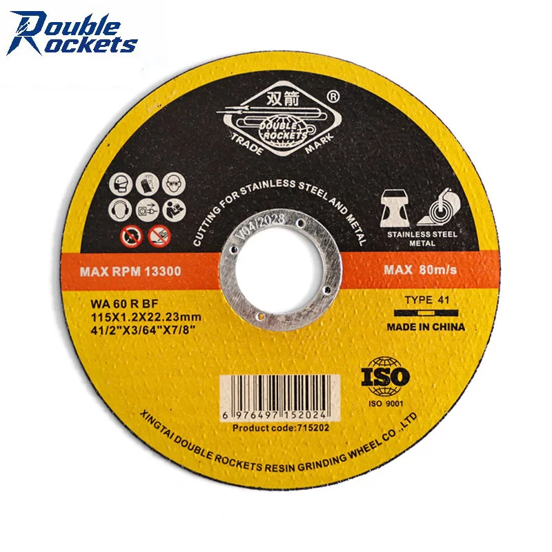 High Efficiency Aluminum Oxide 115×1.2×22.23mm Abrasive Cutting Disc Cutting Wheel for Metal Inox Steel Cutting Tool