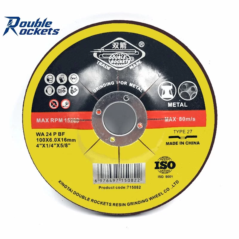 Long Life 4 Inch T27-100×6.0x16mm Grinding Wheel Metal Grinding Disc Abrasive Tool Factory Price