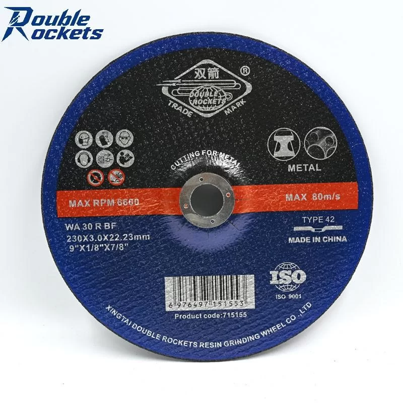 Best 9 Inch Metal Cutting Disc T42-230×3.0×22.23mm Cutting Disc for Metal Customized Support Abrasive Cutting Wheel Double Rockets