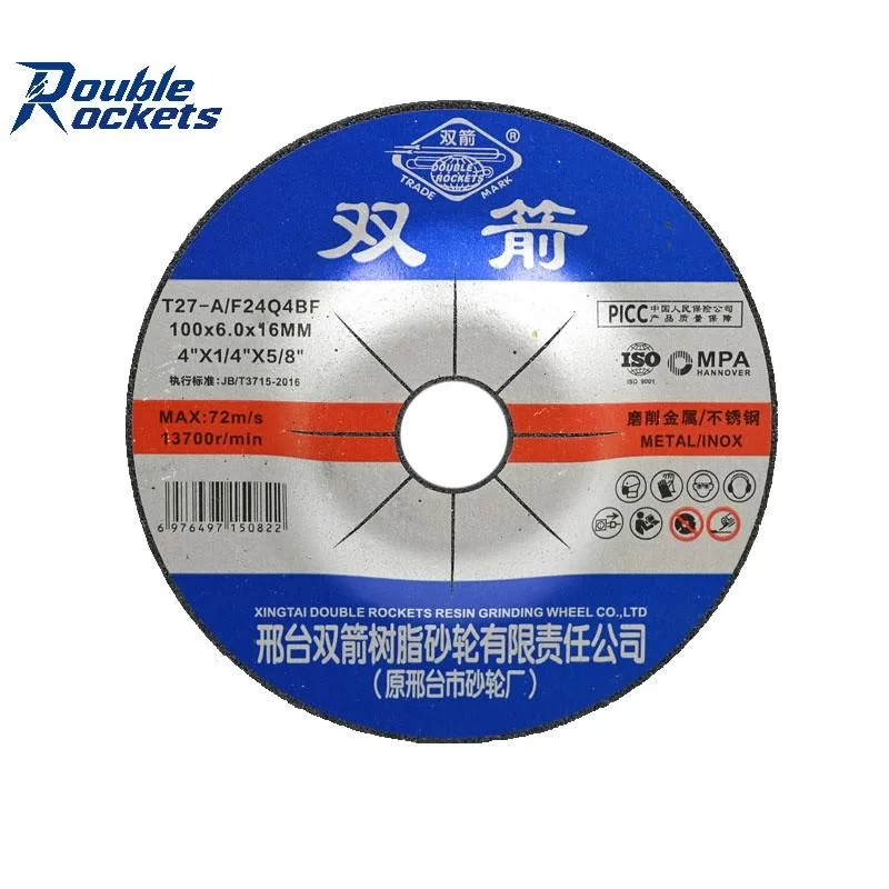 Professional Disc 4 Inch T27-100×6.0x16mm Grinding Disc/Grinding Wheel for Metal Abrasive Grinding Wheel Angle Grinder