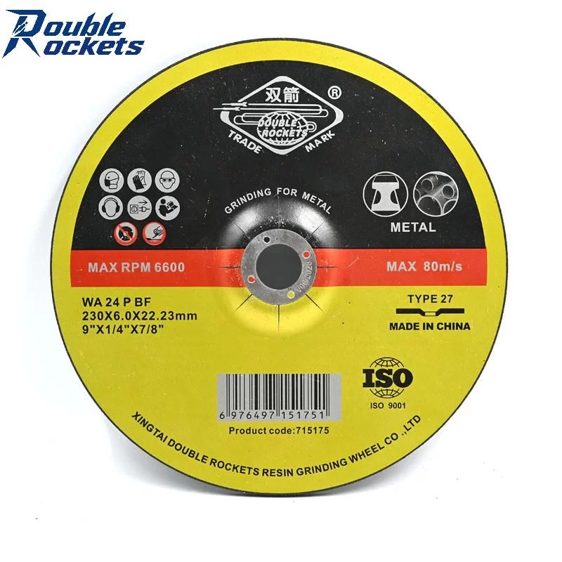 China Factory 9 Inch 230×6.0×22.23mm Abrasive Grinding Disc Grinding Wheel for Metal Polishing Wheel