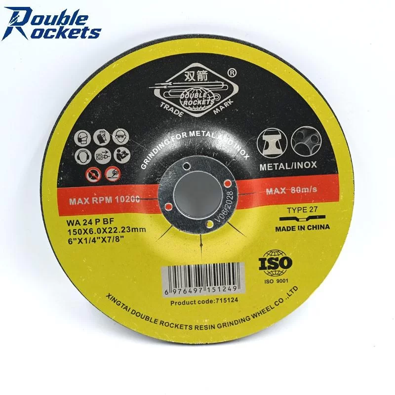 China Economic Metal Grinding Disc 6 Inch 150×6.0×22.23mm Abrasive Grinding Disc for Metal