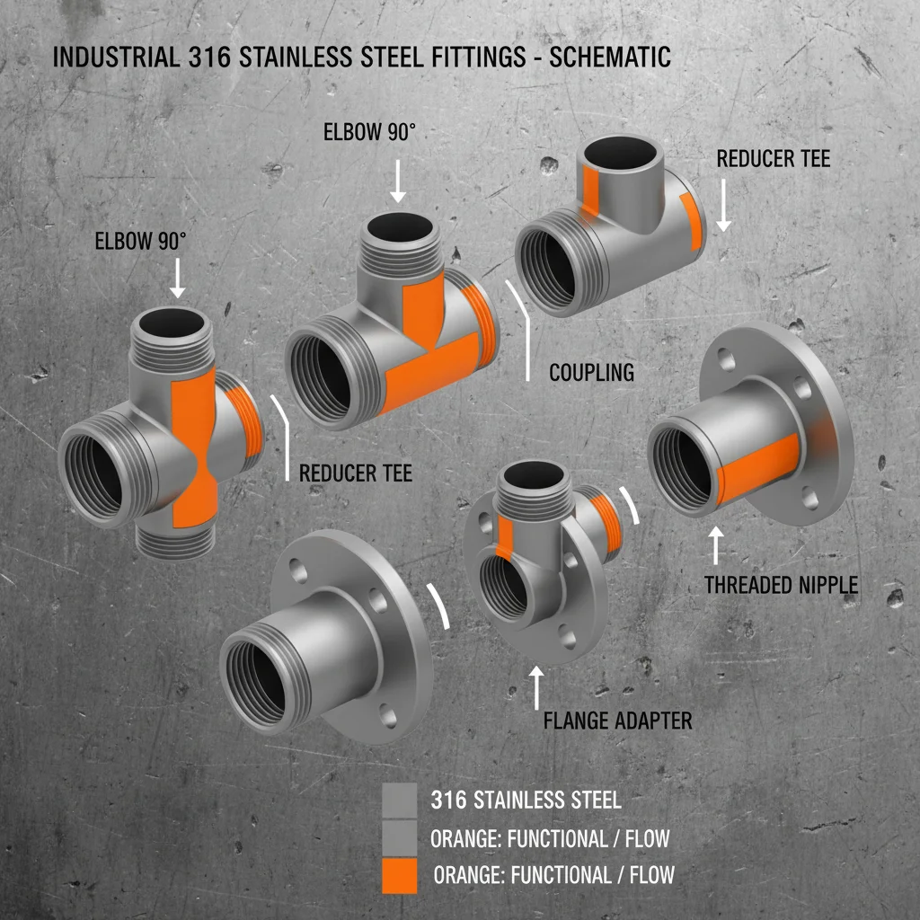 Precision Engineered 316 Stainless Steel Fittings