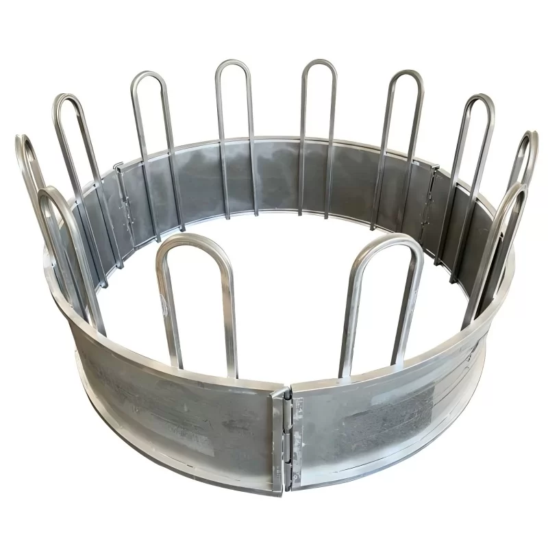 Alimentador de feno durável para uso em fazendas e ranchos