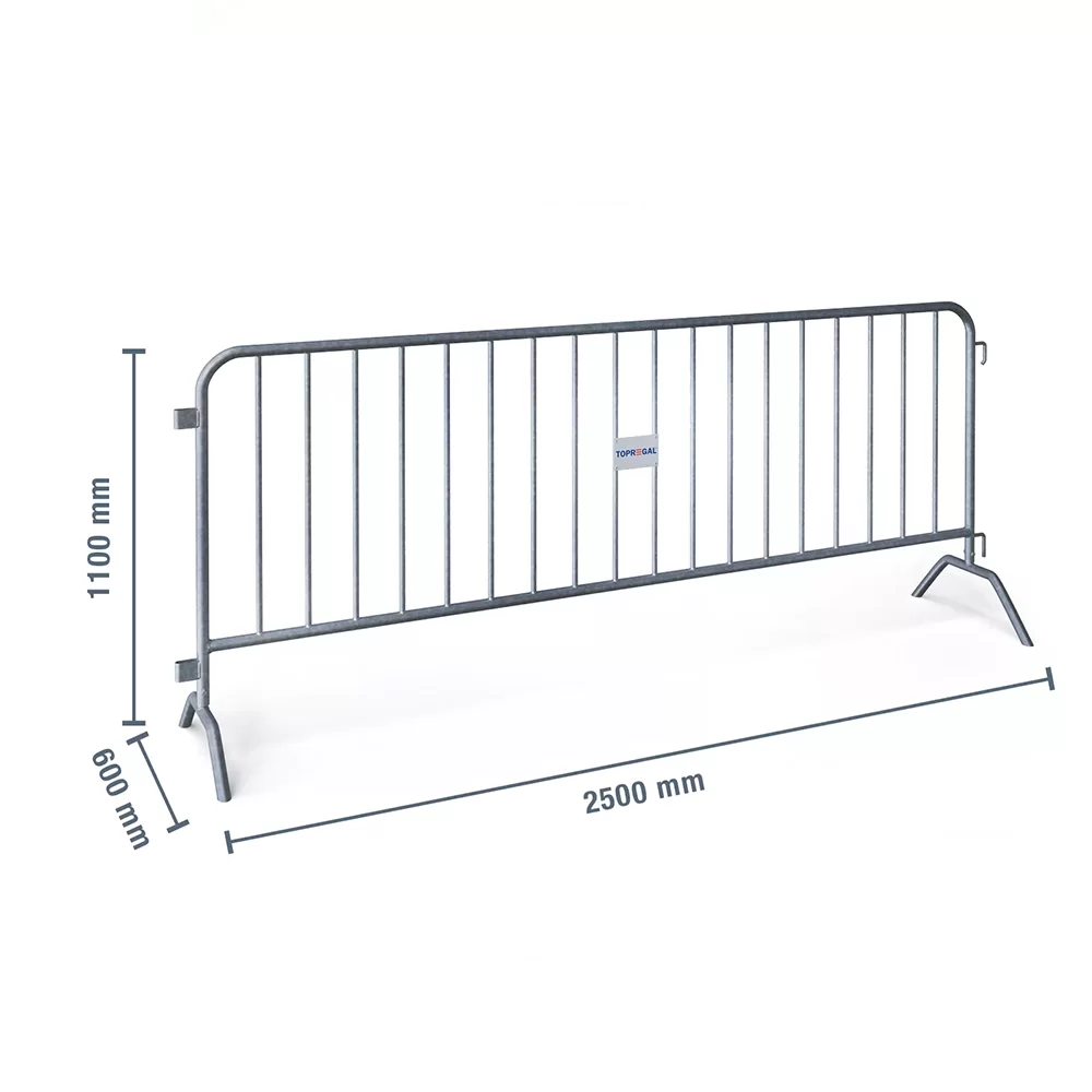 Galvanized Metal Crowd Barrier | Temporary Crowd Control Barrier