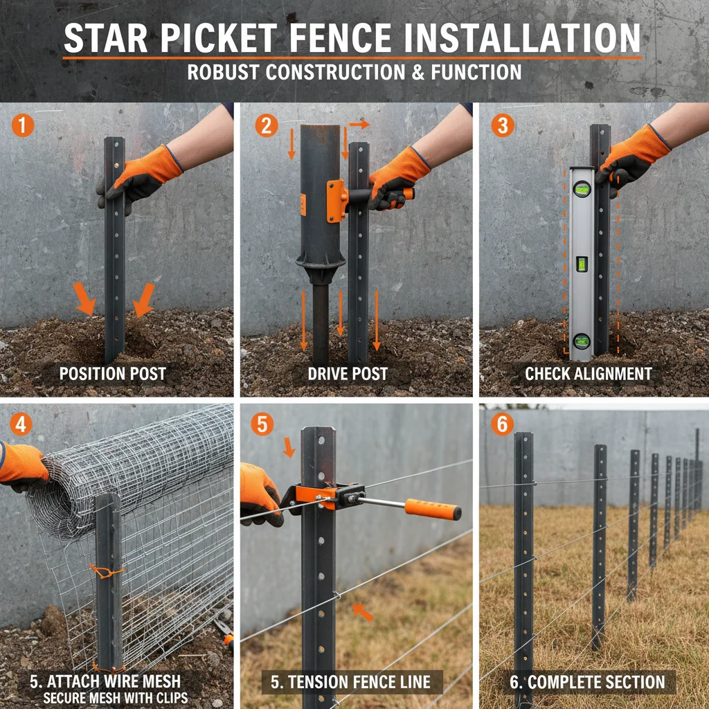 High Quality Star Picket Systems for Security and Agriculture