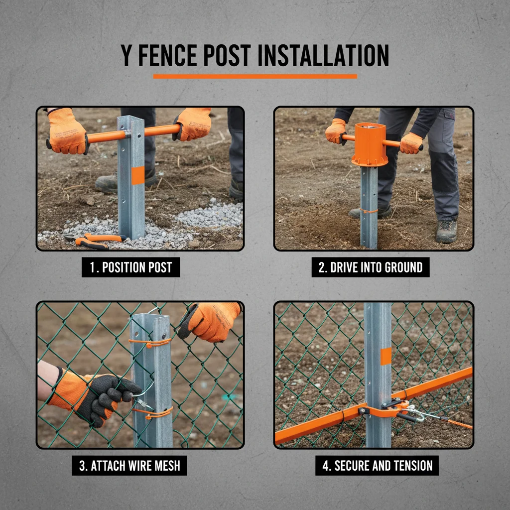 High Security Y Fence Post for Durable Perimeter Protection