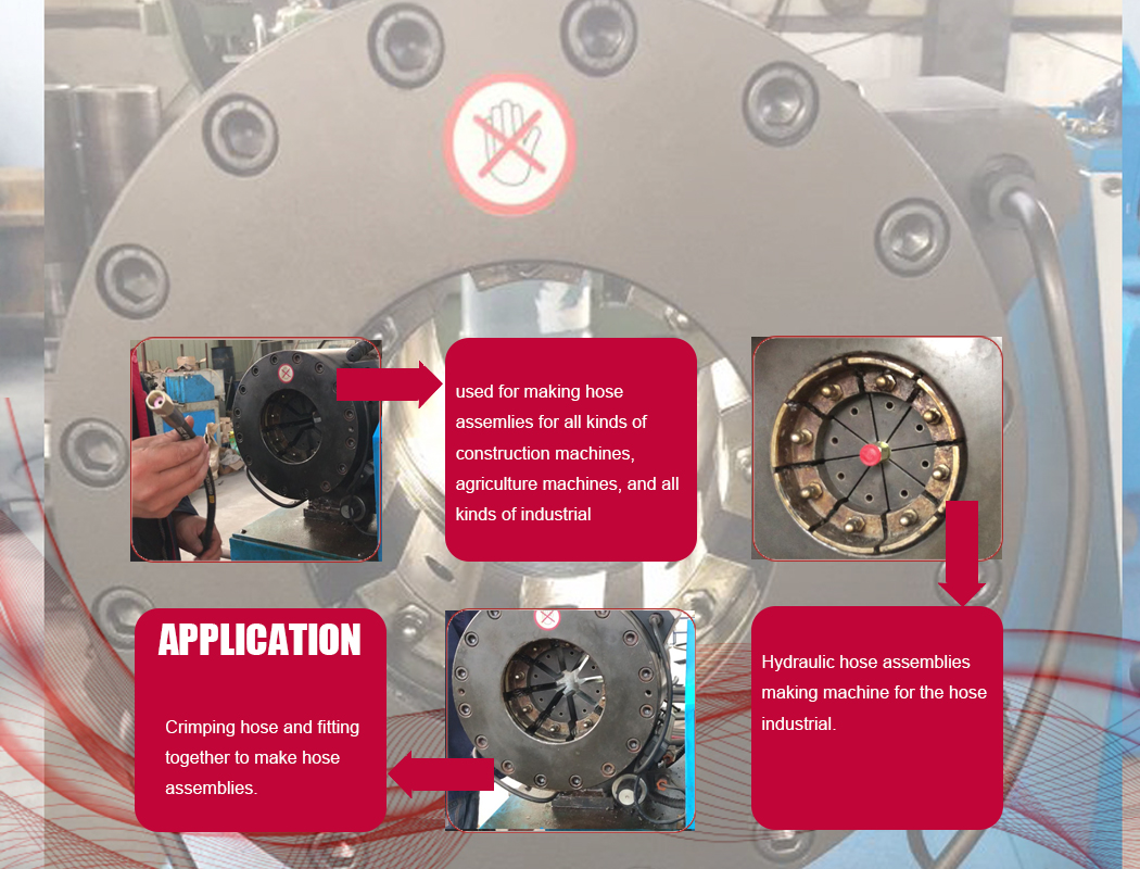 Hose crimping machine application