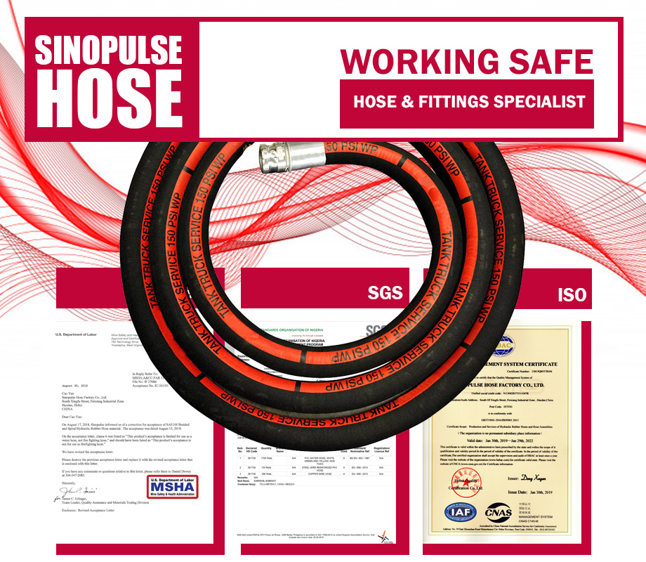 Tank Truck Rubber Hose 300 PSI