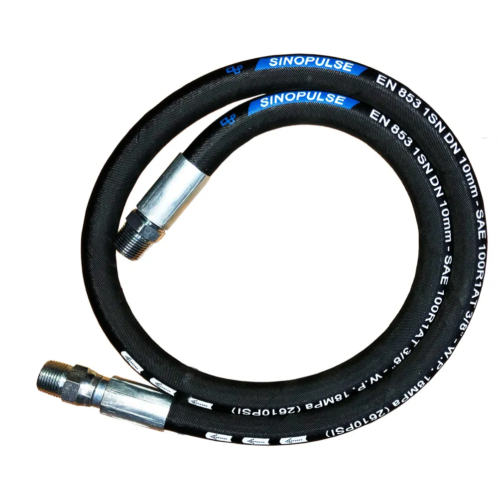 DIN EN853 1SN/ SAE100R1AT One Steel Wire Braided Hydraulic Hose