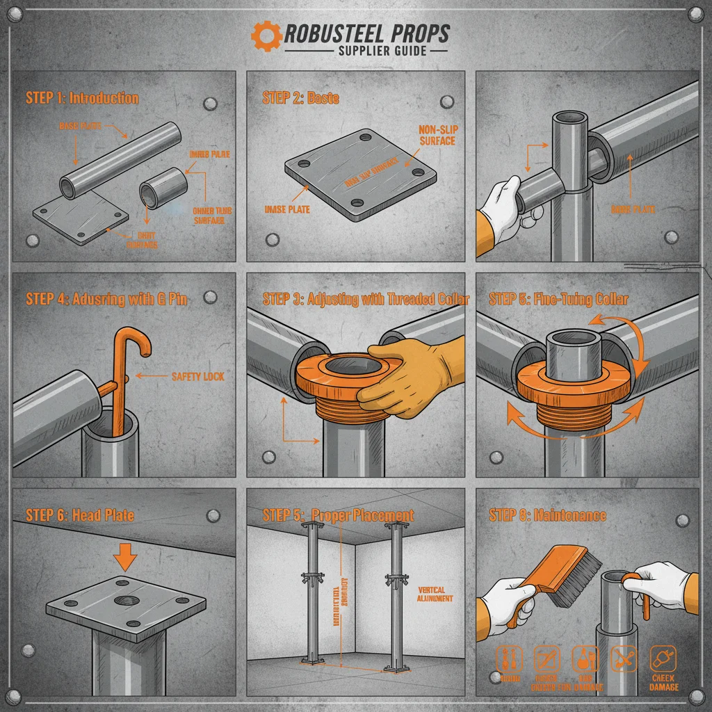 Reliable Adjustable Steel Prop Supplier for Construction and Infrastructure Projects