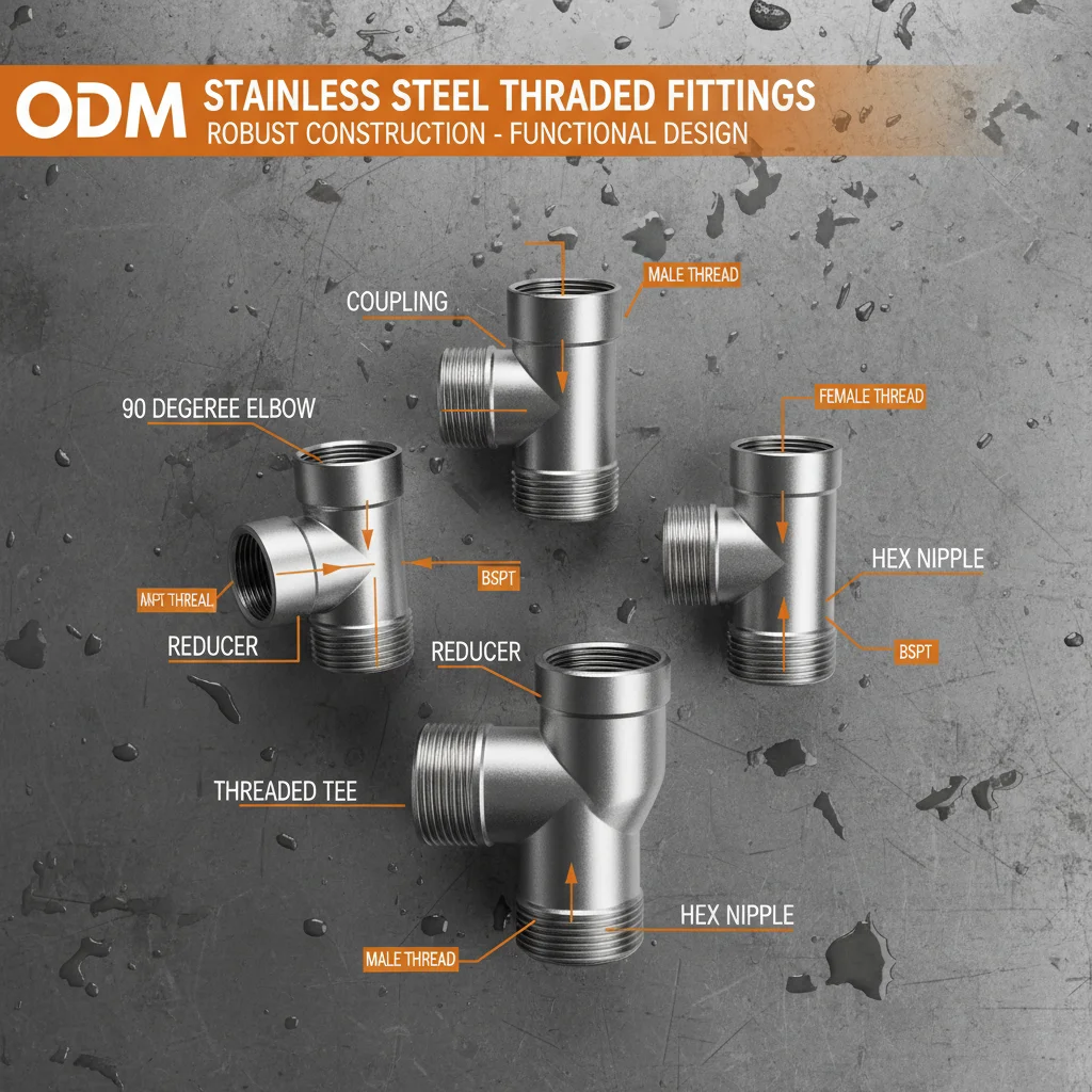 Engineering Excellence ODM Stainless Steel Threaded Fittings