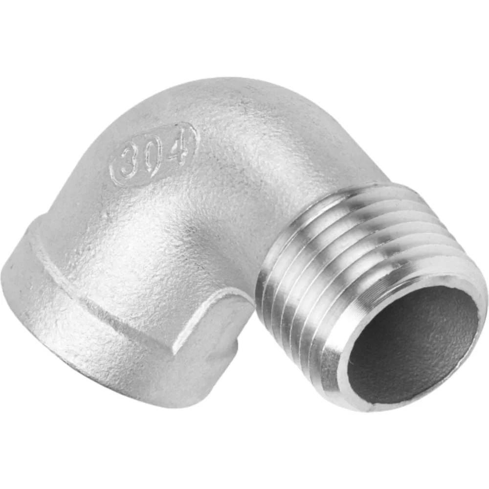 90° Stainless Steel Pipe Elbow With Internal And External Threads