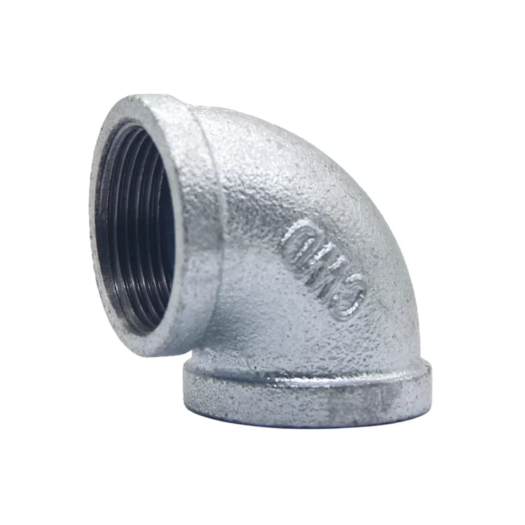 Codo de 90 grados de hierro maleable galvanizado
