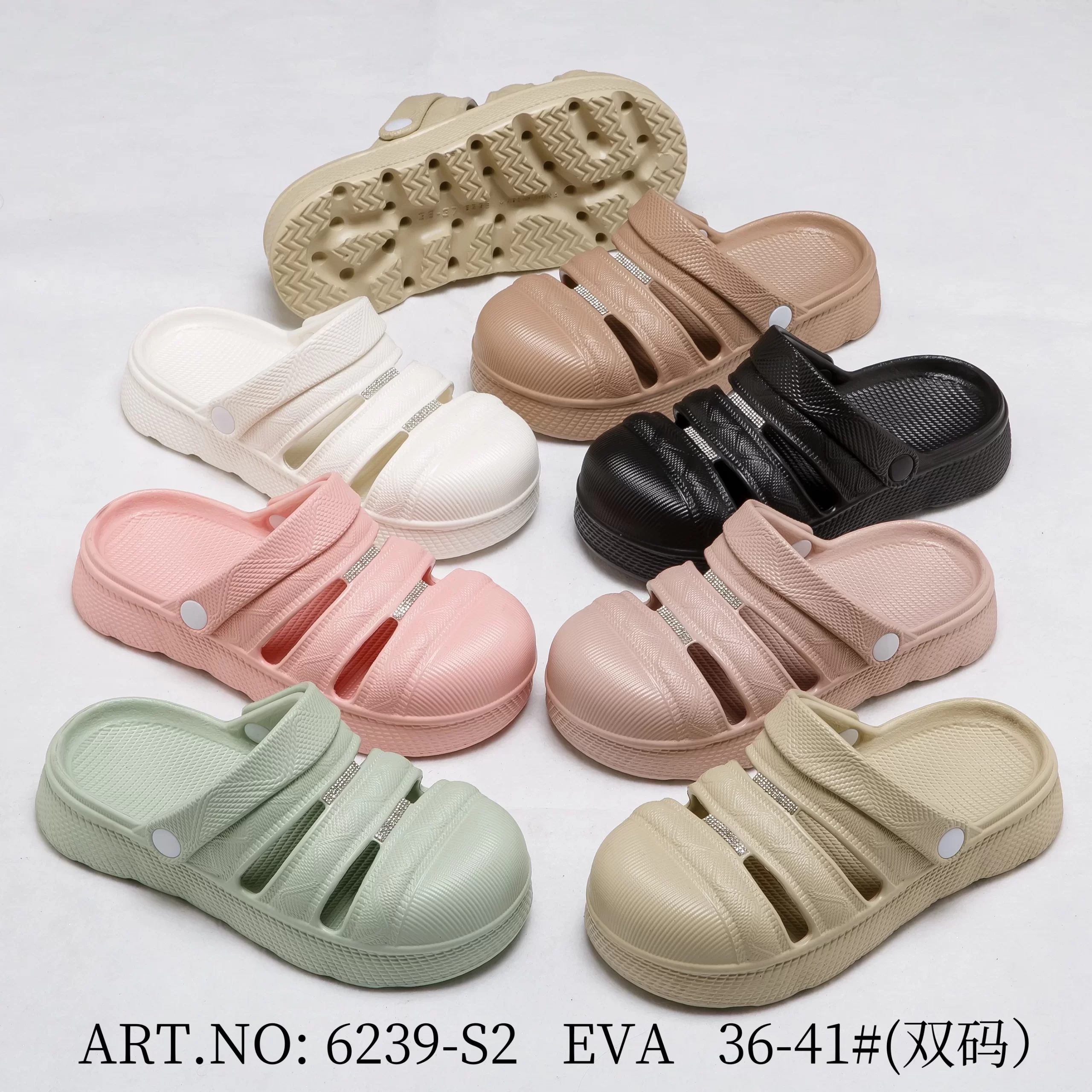 Women’s Adjustable Strap Platform Slides – Lightweight EVA Sandals