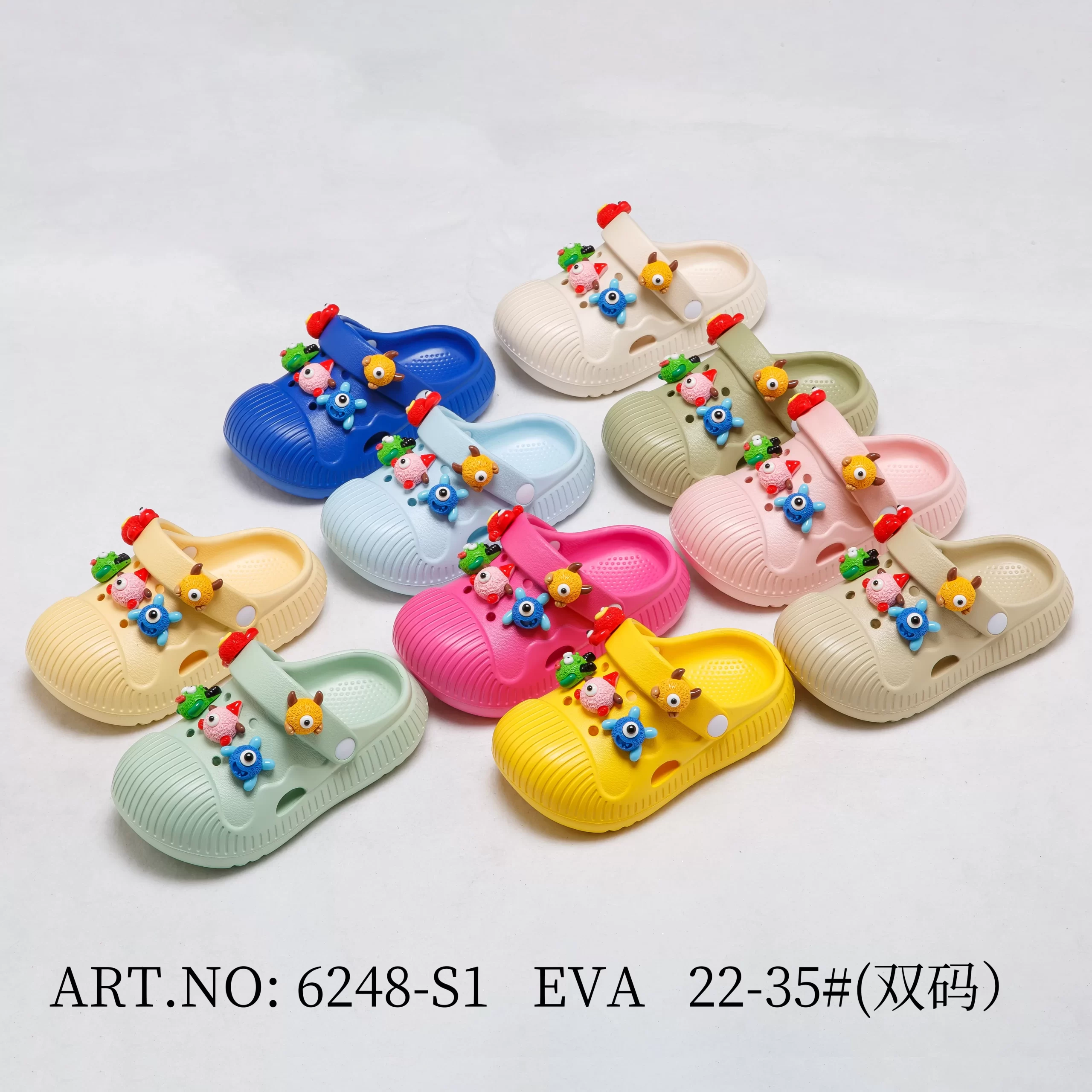 Kids’ Cartoon Charm Clogs – Lightweight EVA Summer Sandals