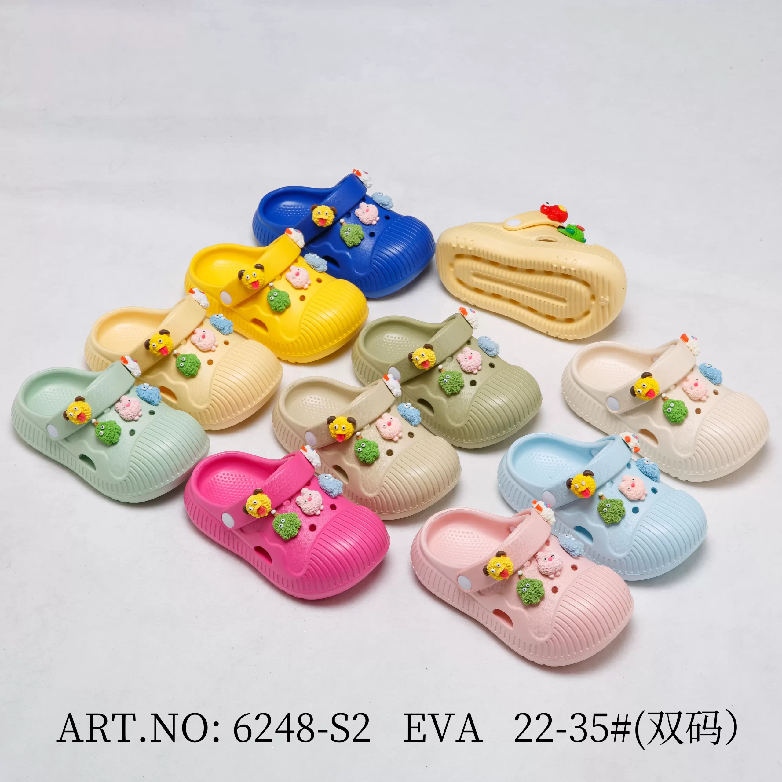 Kids’ Cartoon Charm Clogs – Lightweight EVA Summer Sandals